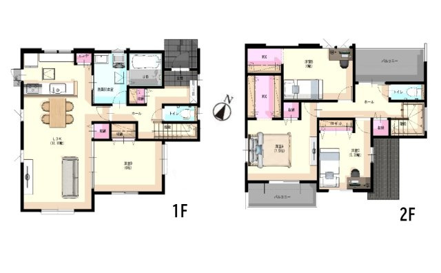 【間取り】 | 福岡市西区周船寺2丁目2期　8号棟（全8区画）【仲介手数料無料・0円】 | 平日、土日祝日もお好きな日時にご見学可能です。お気軽にお問合せ下さい。