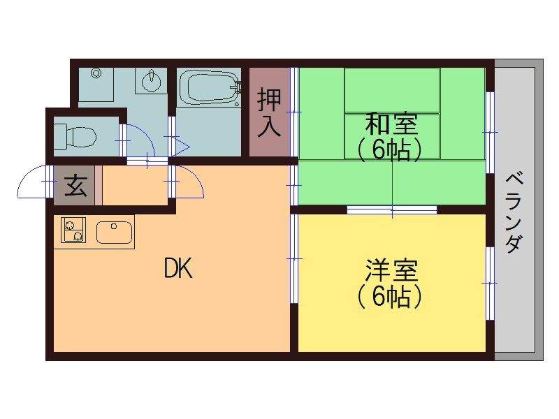 レインボーコートパートⅠの間取り