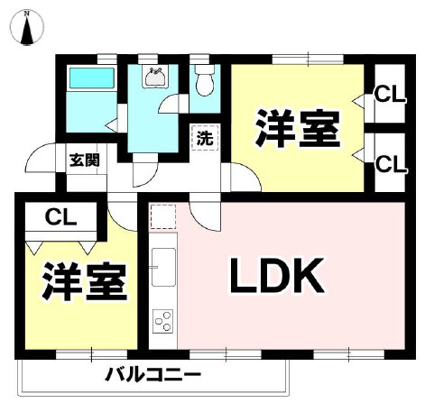 草加旭町団地15号棟の間取り