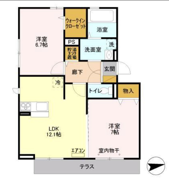 ルーエ Bの間取り