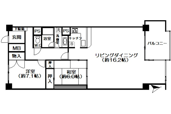 プチモンド熱海西館の間取り