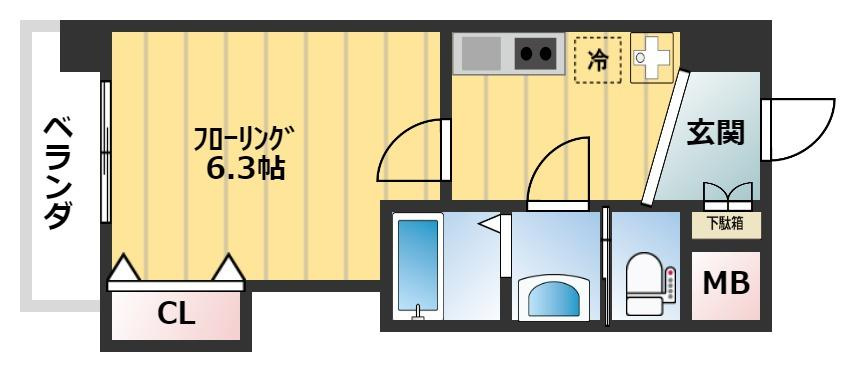 Luxe緑橋の間取り