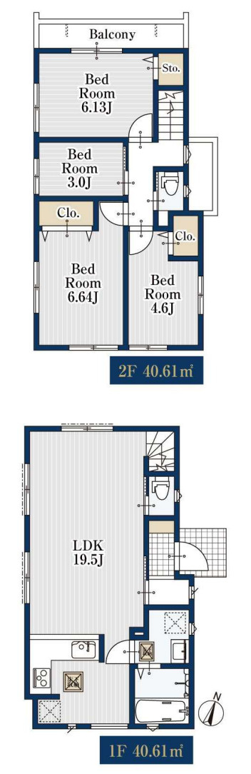横浜市戸塚区矢部町　新築戸建【仲介手数料無料】の間取り