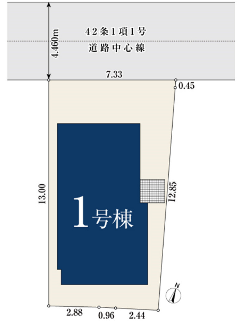 横浜市戸塚区矢部町　新築戸建【仲介手数料無料】の区画図