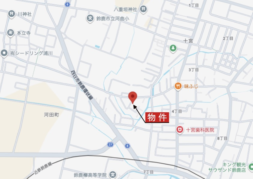 鈴鹿市十宮4丁目の地図|広域Map