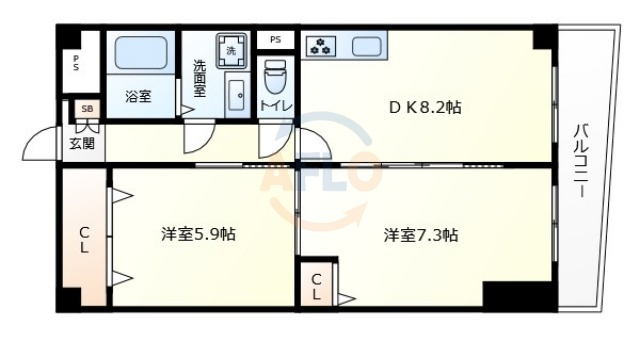 21北堀江　堀江小学校区の間取り|21北堀江　間取り