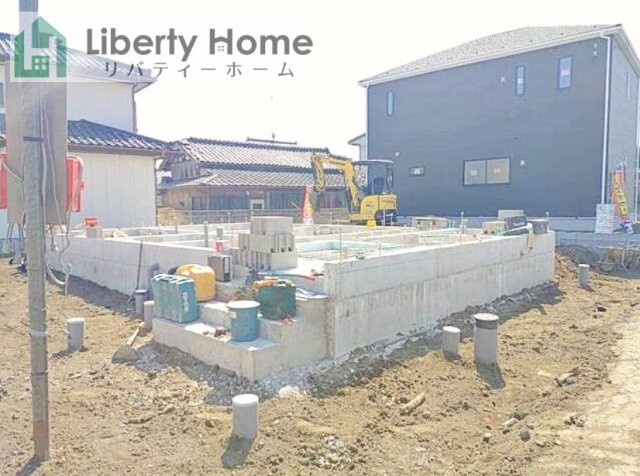 古河市中田第7　新築戸建の前面道路含む現地写真
