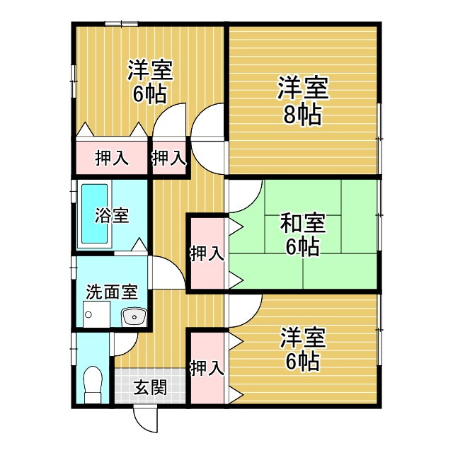 ファインホーム常用C棟の間取り