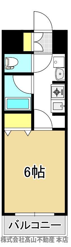 宗像市栄町の賃貸マンションの間取り