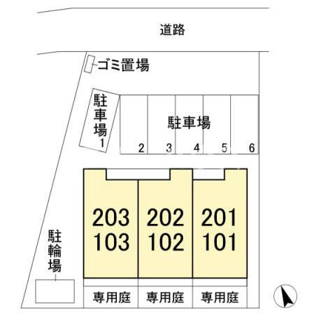 カサブランカ・ハウスの区画図