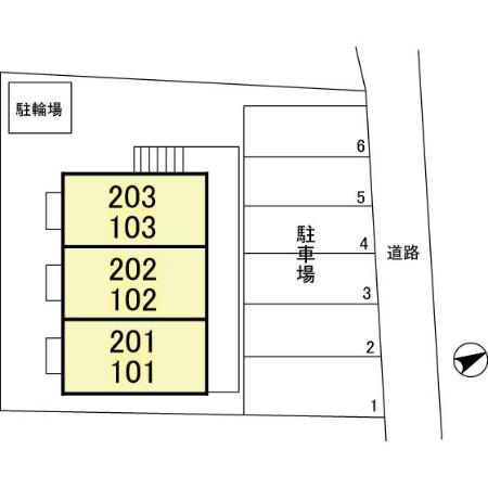 ディアフラッツＥＢＡの区画図