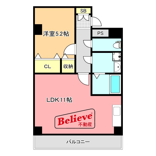 オリーヴァ日ノ出の間取り|使い勝手の良い間取りです♪