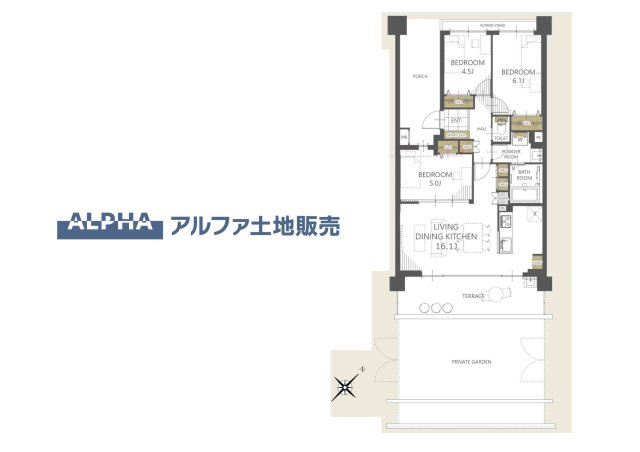 ザ・バーデン昭島ペイサージュの庭|【garden】◆庭◆日当たりの良い庭スペースは、ガーデニングや家庭菜園、くつろぎの時間にも活躍。季節の移ろいを身近に感じながら、家族それぞれの楽しみ方が広がる空間です。
