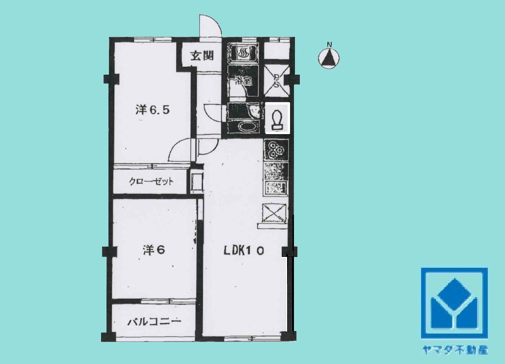夙川第三コーポラスの間取り|1LDK、専有面積50.22平米、バルコニー面積2.78平米、8階建て7階部分。