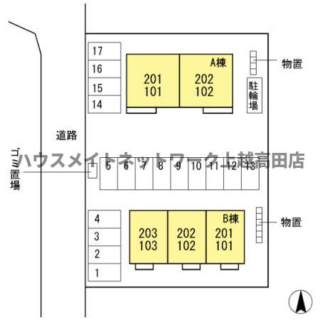 葵 Ａの区画図|配置図