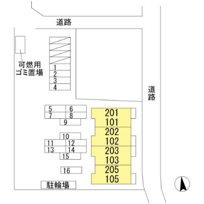【区画図】 | ドミール南吉田