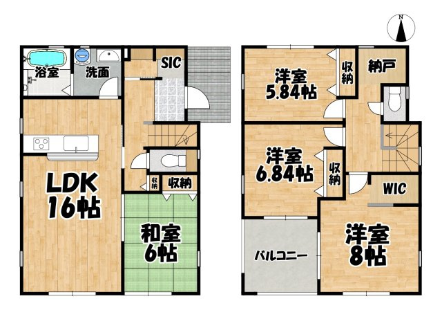 多賀城市山王の間取り