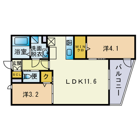 アークトゥルス次郎丸eclatの間取り