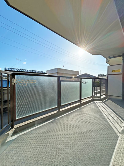 グラン・コート多賀城弐番館のバルコニー
