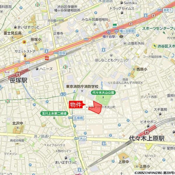 ザ・パークハウス代々木大山レジデンスの地図