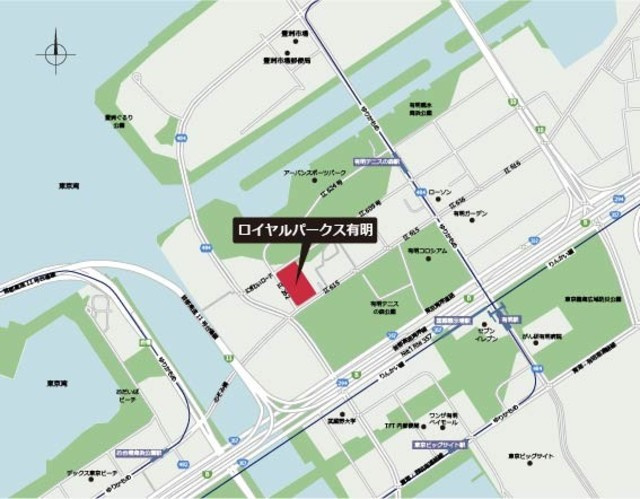 ロイヤルパークス有明の地図