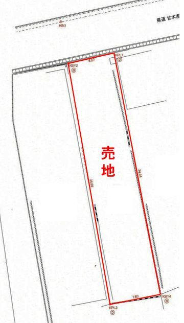 朝倉市杷木志波　売り土地の土地図