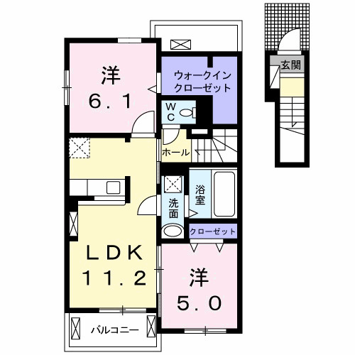 【間取り】 | カーサ八万　Ⅱ