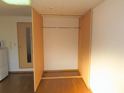 レオパレスファーストステージＳの内装|居間に大きい収納スペースがあります