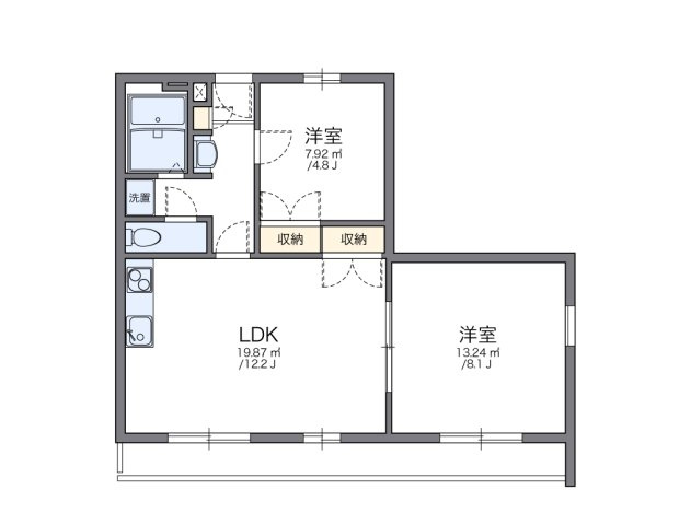 レオパレス中井町３の間取り