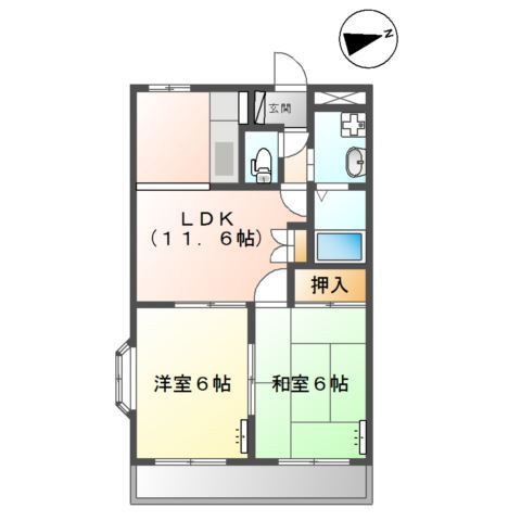 グリーンヒル壱番館の間取り
