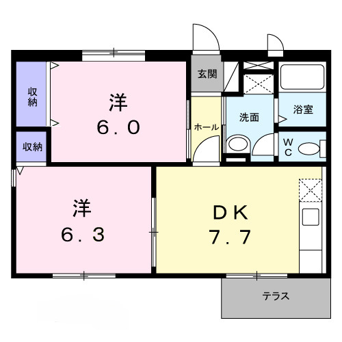 レジデンスサンモールの間取り