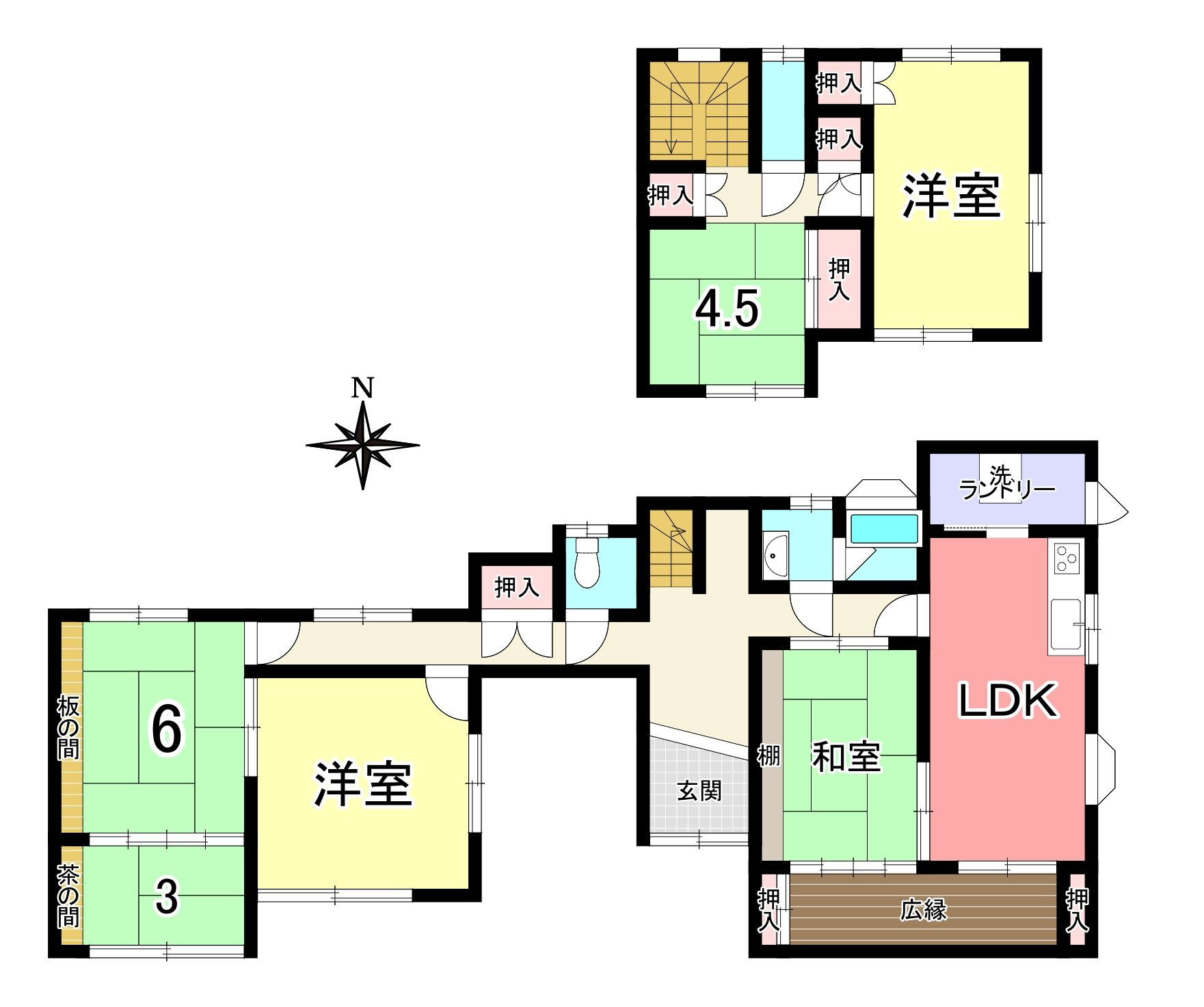 中古戸建　足利町江川町4丁目の間取り