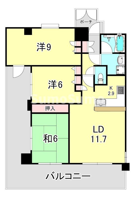 サンビルダー城ノ下の間取り