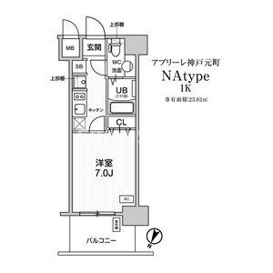 アプリーレ神戸元町の間取り