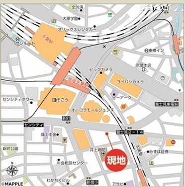 千葉市中央区新町の店舗事務所の地図