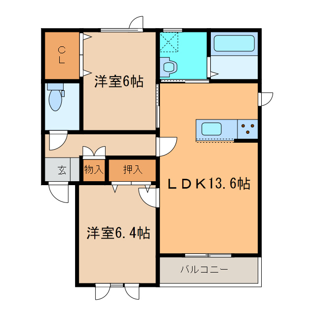 ユアテラスⅡの間取り