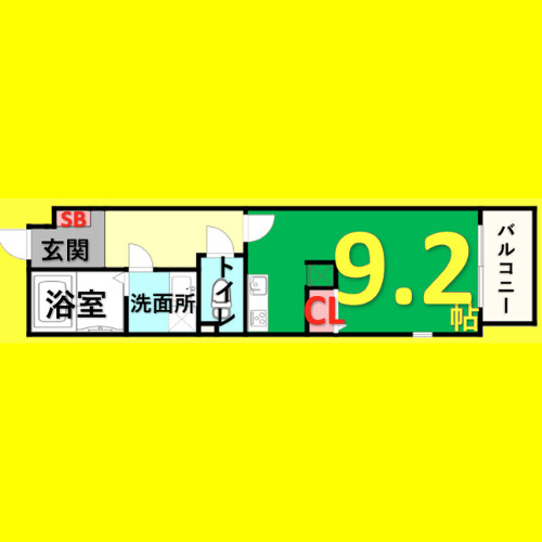 ルシエル東海通ノース　名古屋市賃貸　仲介手数料無料の間取り
