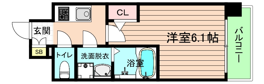 大阪市都島区中野町５丁目の賃貸マンションの間取り
