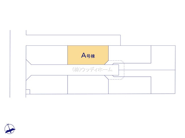 春日部市大枝　新築一戸建て　A号棟の区画図