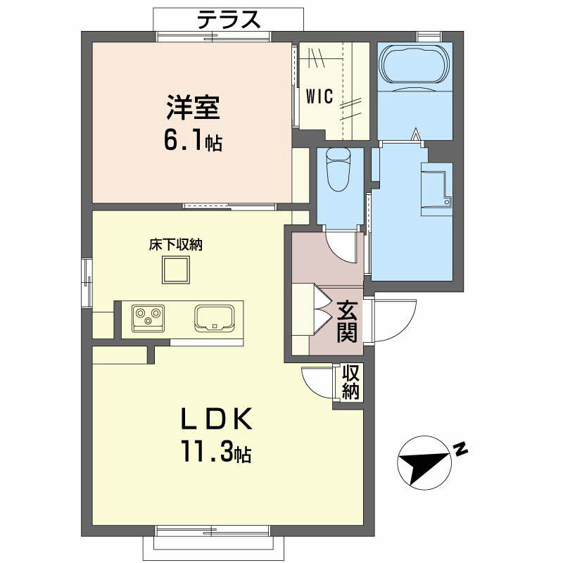 スイートハイツ下松の間取り