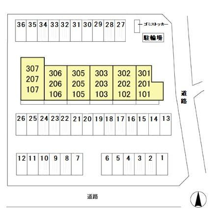 サウスプラザの区画図