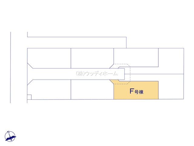 春日部市大枝　新築一戸建て　F号棟の区画図