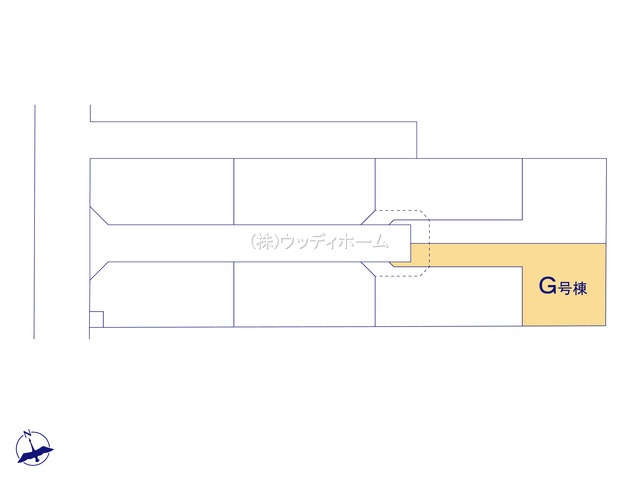 春日部市大枝　新築一戸建て　G号棟の区画図
