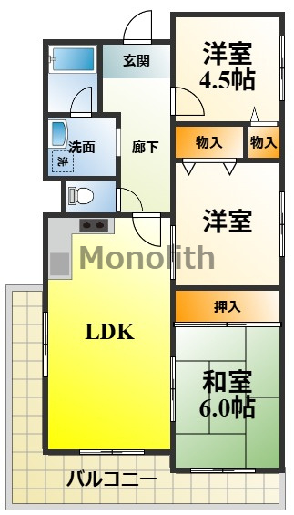 グランディール和泉の間取り