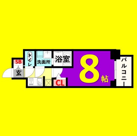 S-RESIDENCE堀田駅前　名古屋市賃貸　仲介手数料無料の間取り