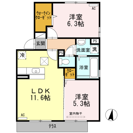 ラフィーネ青葉台の間取り