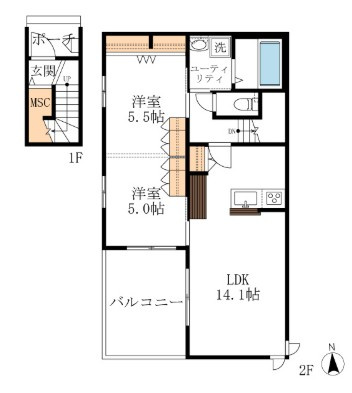 ウィステリアⅡの間取り