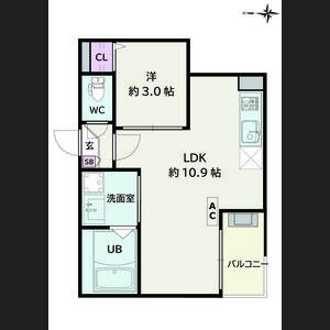 Jack atsutakoshinⅢ　名古屋市賃貸　仲介手数料無料の間取り