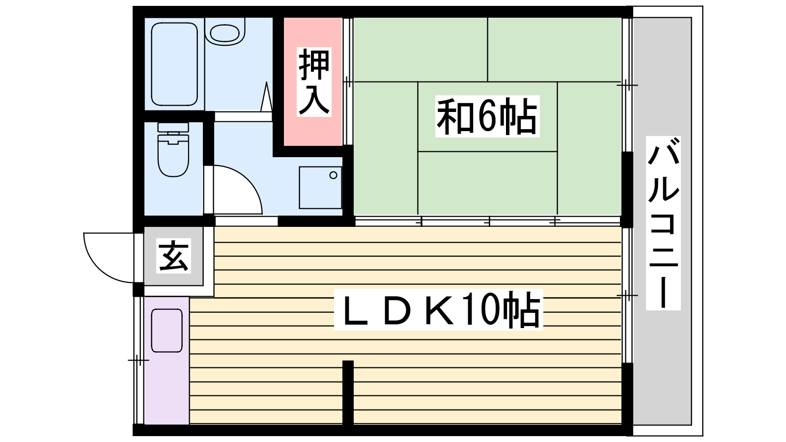 ハイツ秋定Ⅱの間取り