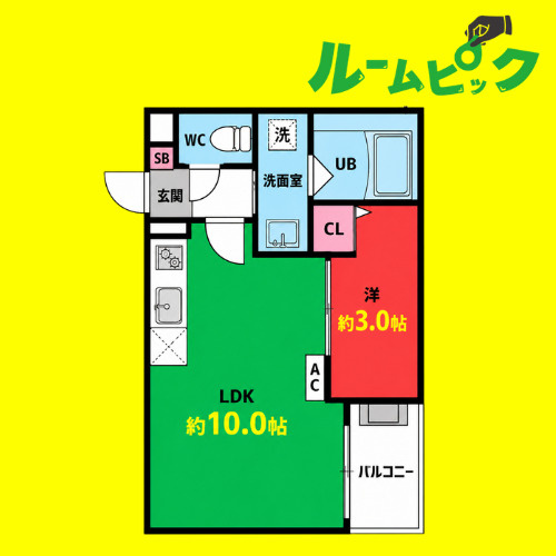 Jack atsutakoshinⅡ　名古屋市賃貸　仲介手数料無料の間取り